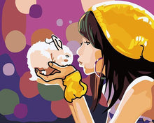 Load image into Gallery viewer, Anime Girl & Rabbit Paint by Numbers