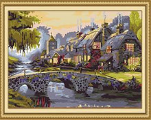 Load image into Gallery viewer, Arch Bridge & Houses Paint by Numbers