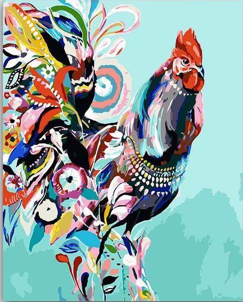 Artistic Rooster Paint by Numbers