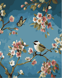 Birds and flowers Painting for Home Decor