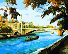 Load image into Gallery viewer, Boat & Bridge Paint by Numbers