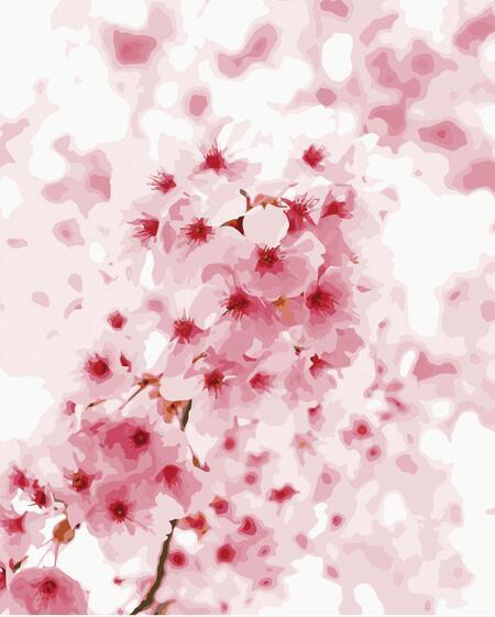 Cherry Blossoms Paint by Numbers