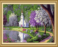 Load image into Gallery viewer, Church & Garden Paint by Numbers