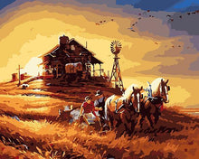Load image into Gallery viewer, Fields Harvesting Paint by Numbers