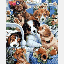 Load image into Gallery viewer, Group of Dogs Paint by Numbers