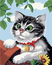 Load image into Gallery viewer, Kitten & Lady Bug Paint by Numbers