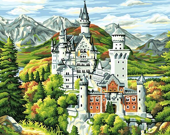 Neuschwanstein Castle Paint by Numbers