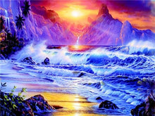 Load image into Gallery viewer, Ocean Waves Landscape Paint by Diamonds