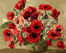 Load image into Gallery viewer, Poppies & Daisies Paint by Numbers