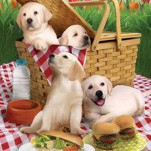 Load image into Gallery viewer, Puppies on Picnic Paint by Diamonds