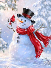 Load image into Gallery viewer, Snow Man & Bird Paint by Diamonds