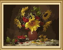 Load image into Gallery viewer, Sunflowers & Berries Paint by Numbers