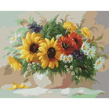 Load image into Gallery viewer, Sunflowers & Daisies Paint by Numbers