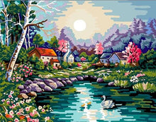 Load image into Gallery viewer, Water Pond & Houses Paint by Numbers