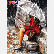 Load image into Gallery viewer, Girl In The Rain Painting