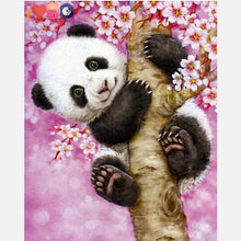 Load image into Gallery viewer, Cute Baby Panda Hanging On The Tree - Paint By Numbers