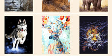 Load image into Gallery viewer, Framed Tigers, Horses, Wolves and Other Animal Paintings