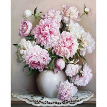 Load image into Gallery viewer, Pink White Flower DIY Painting By Numbers - A Unique Gift