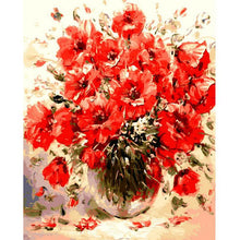 Load image into Gallery viewer, Artistic Red Flower Painting - Paint by Numbers