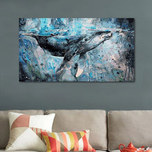 Load image into Gallery viewer, Big Blue Whale Painting - paint by number