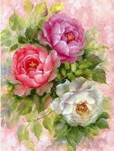 Load image into Gallery viewer, Flowers Painting by Diamonds