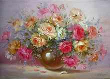 Load image into Gallery viewer, Framed Flower Paintings to be Painted by YOU - Paint by Numbers