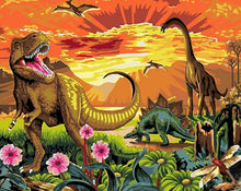 Load image into Gallery viewer, Dinosaur Paint by Numbers