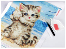 Load image into Gallery viewer, Cute kitty on the Beach - 2 Variants