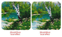 Load image into Gallery viewer, Green Lake Painting Kits with Diamonds