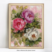 Load image into Gallery viewer, Flowers Painting by Diamonds