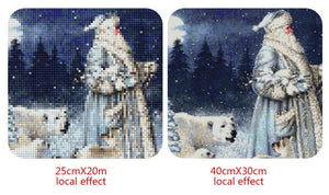 Santa With Animals - Christmas Diamond Paintings