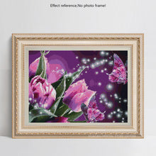 Load image into Gallery viewer, Flowers & Butterfly