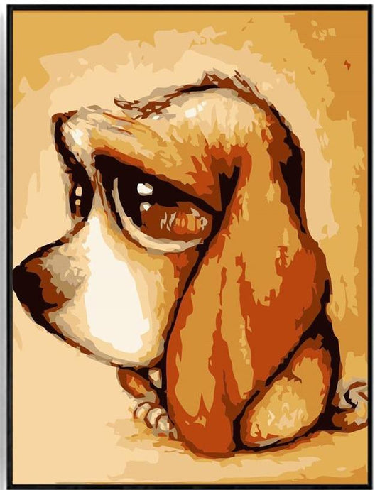 Little Dog with Big Eyes - Painting by Numbers