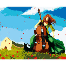 Load image into Gallery viewer, guitar girl paint by numbers