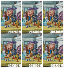 Load image into Gallery viewer, Waterfall, 5D, diamond painting, lake, swan, cross stitch, 3d picture, picture, full, diamond embroidery, mosaic, handicrafts