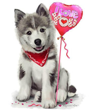Load image into Gallery viewer, love dog diamond cross stitch