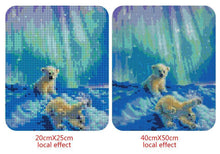 Load image into Gallery viewer, White Bears Playing Diamond Art Kit