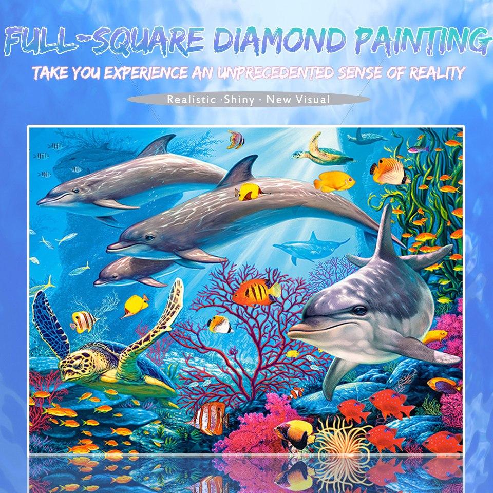 Puzzle Diamond Painting Delfín 30x40cm, 1 - 39 pieces