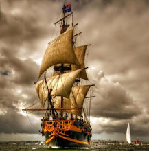 Load image into Gallery viewer, ship paint with diamonds