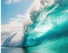 Load image into Gallery viewer, wave painting with diamonds