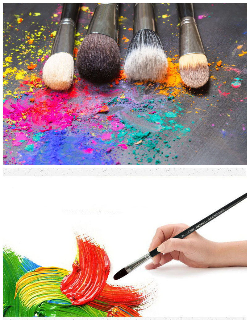 6pcs artist oil painting brushes Set level head weasel hair Water