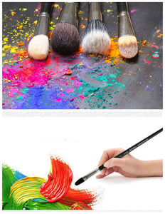 6 Piece Weasel Hair Painting Brushes Set