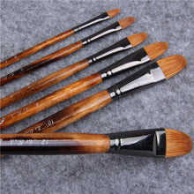 Load image into Gallery viewer, 6 Piece Weasel Hair Painting Brushes Set