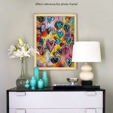 Load image into Gallery viewer, Hearts Painting with Diamonds