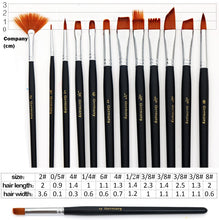 Load image into Gallery viewer, Nylon Hair Painting Brush Set - 12 Brushes