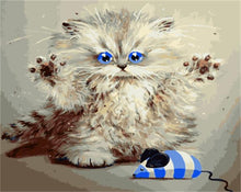 Load image into Gallery viewer, cat paint by numbers kits for adults