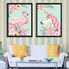 Load image into Gallery viewer, Pink Swan Diamond Painting