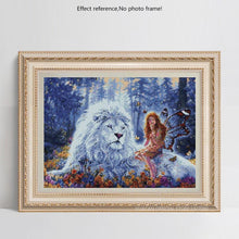 Load image into Gallery viewer, Huge Lion and Fairy 5D Diamond Painting