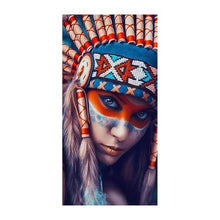 Load image into Gallery viewer, American Indian Woman Painting  - paint by numbers for adults