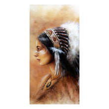 Load image into Gallery viewer, American Indian Woman Painting  - paint by numbers for adults